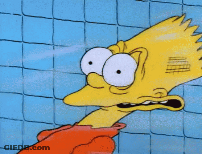 Blown Away Bart Simpson GIF