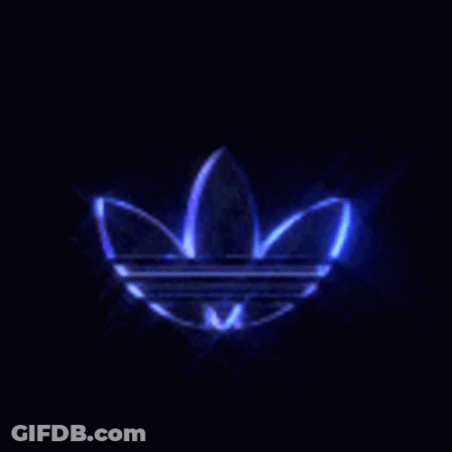 Blue Adidas Logo Spinning GIF