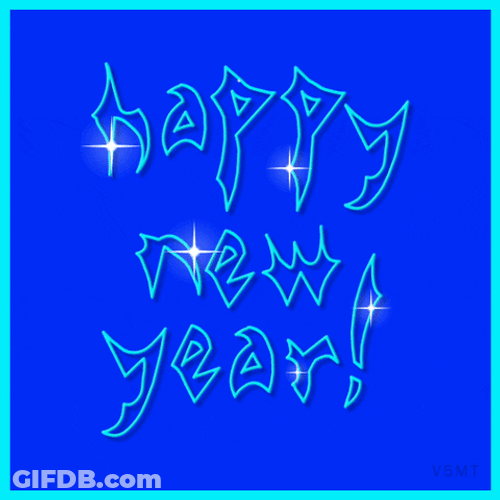 Blue Aesthetic Happy New Year GIF