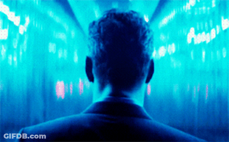 Blue Aesthetic Walking Man GIF