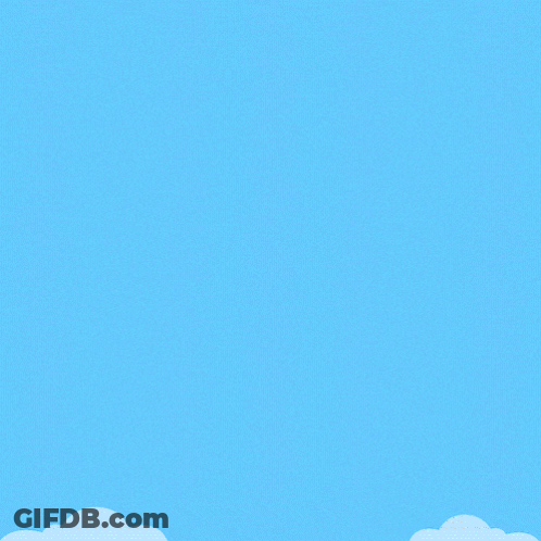 Blue Airplane Flying With Plan & Simp GIF