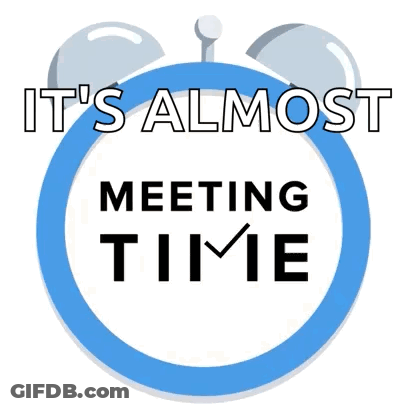 Blue Alarm Clock Almost Meeting Time GIF