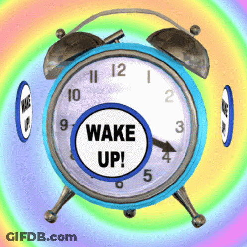Blue Alarm Clock Wake Up GIF