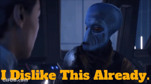 Blue Alien Saying I Dislike This Already GIF