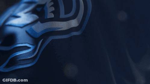 Blue And Black Emblem Close Up GIF