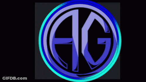 Blue And Black Logo With Letter G Inside Circle GIF