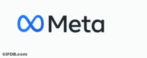 Blue And Black Meta Logo With Blue Infinity Symbol GIF