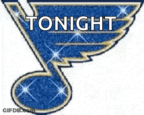Blue And Gold St. Louis Blues Logo Saying Tonight GIF