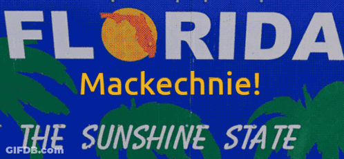 Blue And Green Florida Mackechnie The Sunshine State Sign GIF