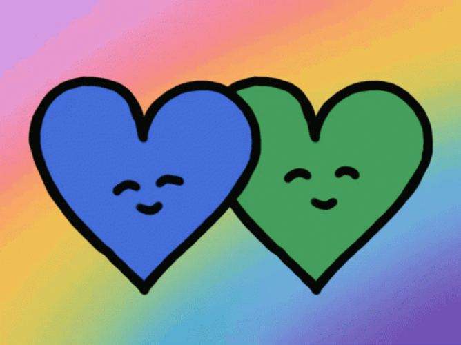 Blue And Green Heart GIF