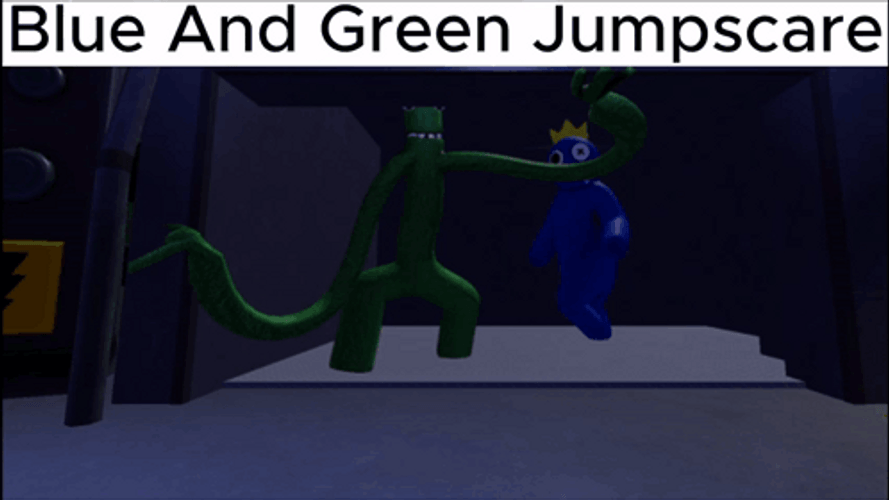 Blue And Green Rainbow Friends GIF