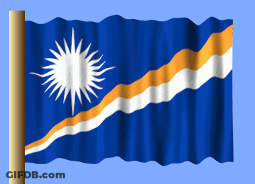 Blue And Orange Flag With White Sun GIF