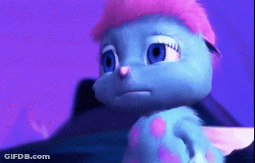 Blue And Pink Cartoon Character GIF