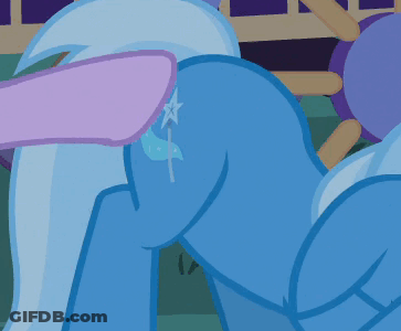 Blue And Pink Pony Cartoon GIF