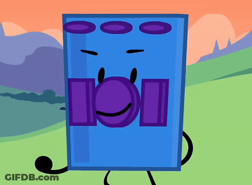 Blue And Purple Cartoon Character 101 GIF