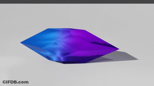 Blue And Purple Diamond With Shadow GIF
