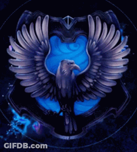 Blue And Purple Eagle Emblem GIF
