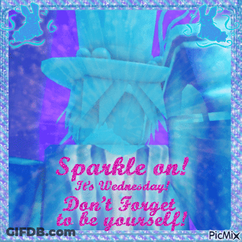 Blue And Purple Sparkle It's Wednesday GIF
