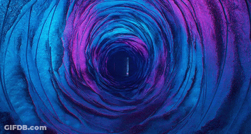 Blue And Purple Swirl Painting GIF