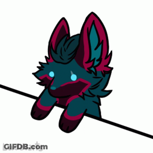 Blue And Red Animal Luddiarts GIF