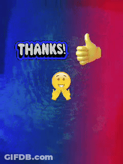 Blue And Red Background Thumbs Up Thank You GIF