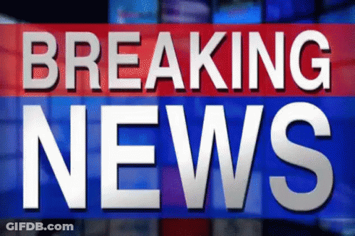 Blue And Red Breaking News Sign GIF