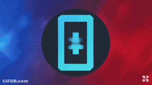 Blue And Red Circle With Letter I GIF