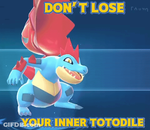 Blue And Red Pokemon Don't Lose Your Inner Totodile GIF