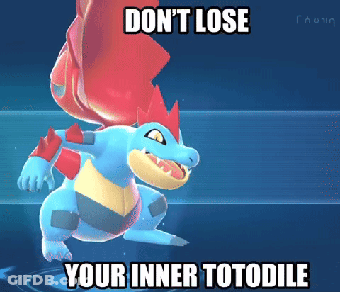 Blue And Red Pokemon Don't Lose Your Inner Totodile GIF