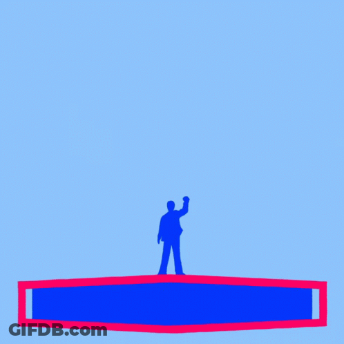 Blue And Red Sign Says Leaders Need To Lead GIF