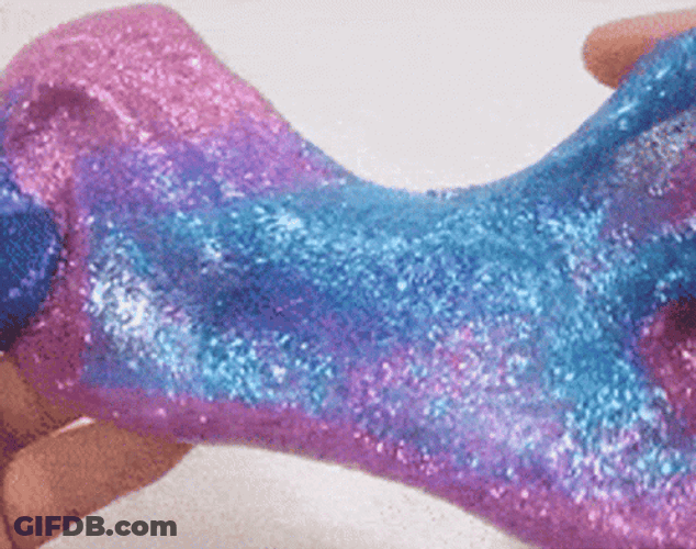 Blue And Violet Glitter Slime GIF