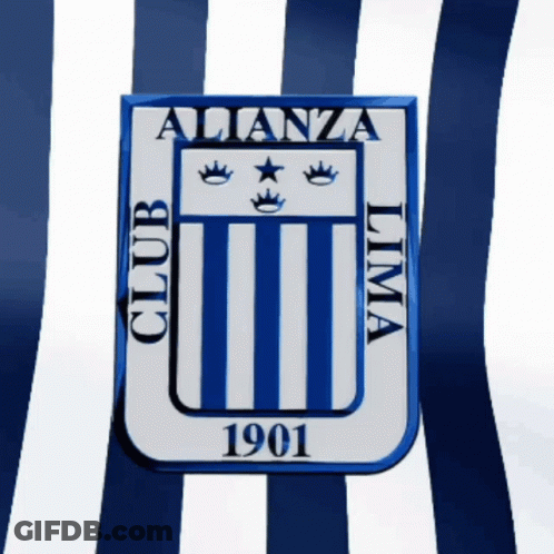 Blue And White Alianza Lima Logo GIF