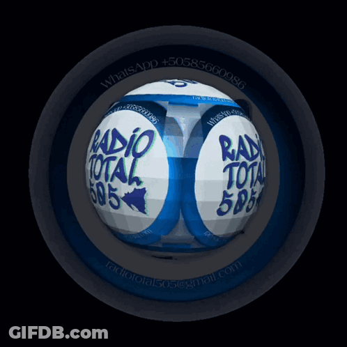 Blue And White Ball Radio Total 505 GIF