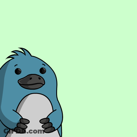 Blue And White Ball With Black Feathers GIF