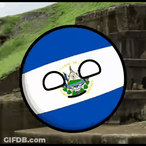 Blue And White Ball With Skull And Crest GIF