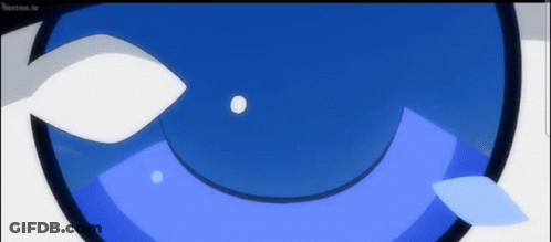Blue And White Cartoon Eye With White Dot GIF