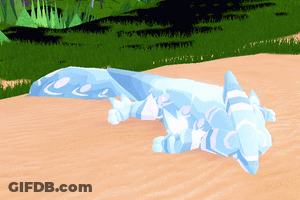 Blue And White Cat Laying On Ground GIF