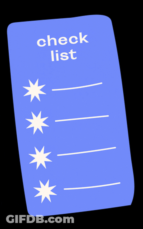 Blue And White Checklist GIF