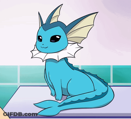 Blue And White Fish Cartoon GIF