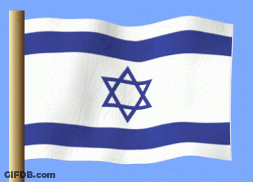 Blue And White Flag With Blue Star GIF