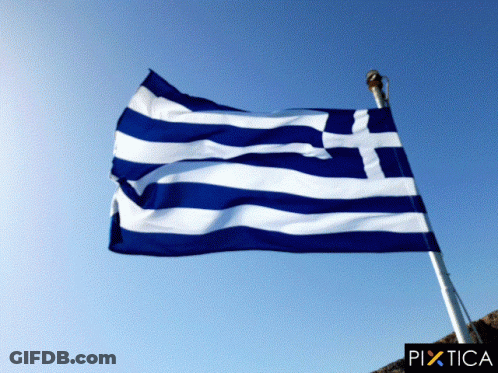 Blue And White Flag With Cross On Pixtica GIF