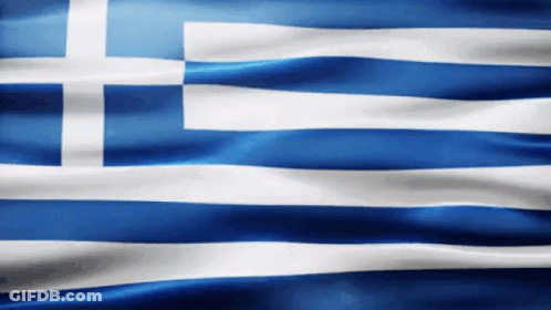 Blue And White Flag With Cross On Right GIF