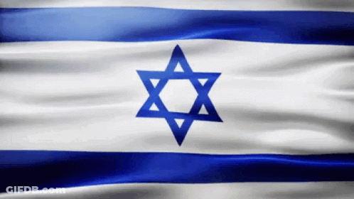 Blue And White Flag With Star Of David GIF