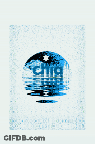 Blue And White Graphic With Chia GIF