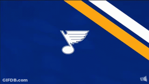 Blue And White Logo With Yellow Line GIF