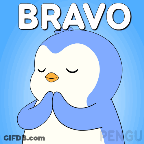 Blue And White Penguin Bravo GIF