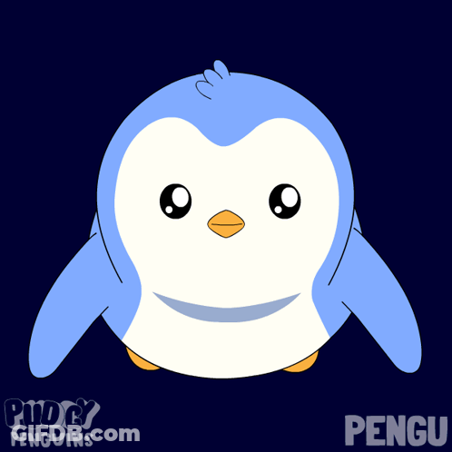Blue And White Penguin Named Pengu GIF
