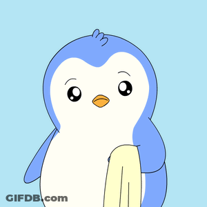Blue And White Penguin Saying I'm Done GIF