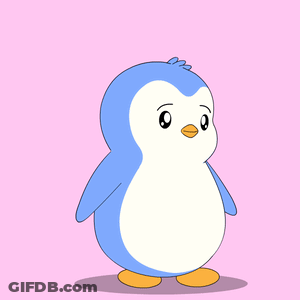 Blue And White Penguin Saying Oh GIF