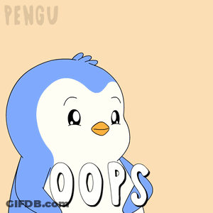 Blue And White Penguin Saying Oops GIF
